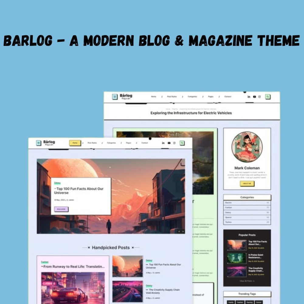 Barlog - A Modern Blog & Magazine Theme