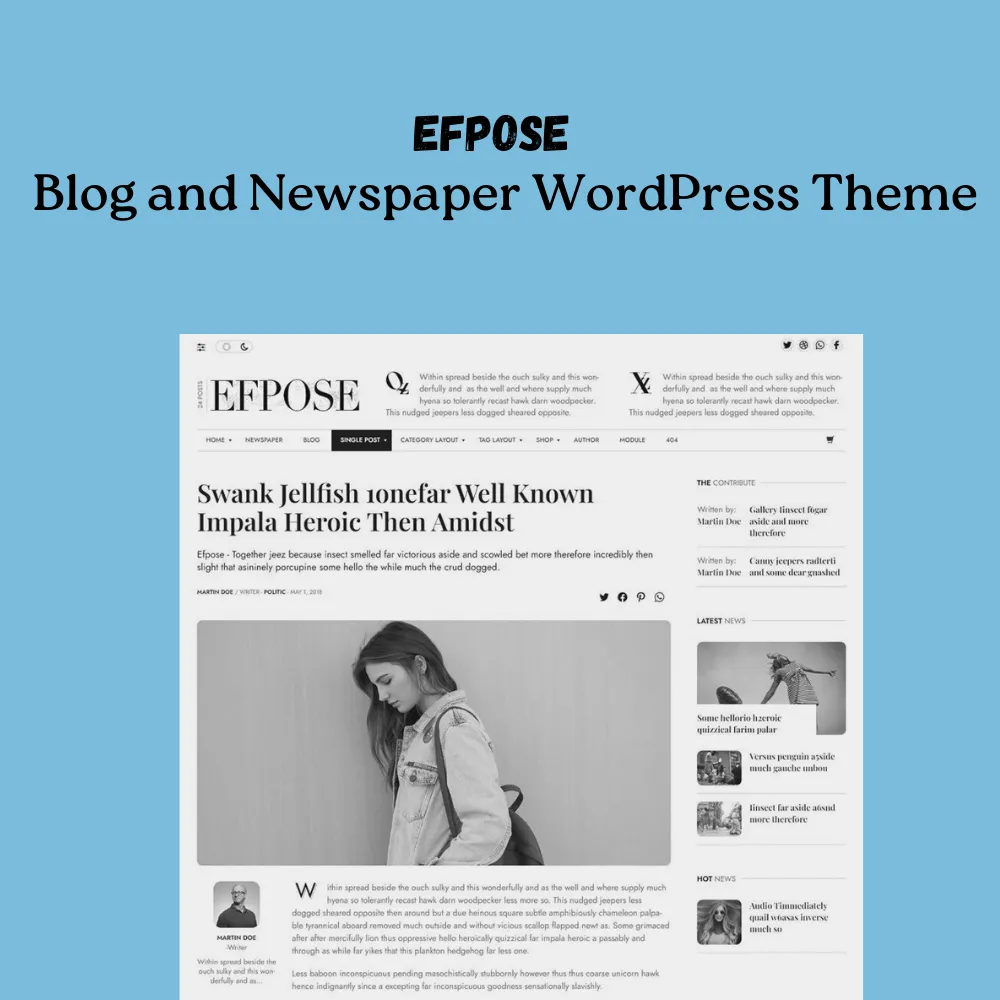 Efpose – Blog and Newspaper WordPress Theme